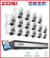 ZOSI H.265  4K 16CH POE NVR Home Surveillance IP Camera System Outdoor 4TB HDD