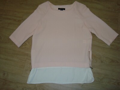weich figurbetont Damen Mädchen Bluse Shirt rose weiß Gr. 36 von Atmosphere 