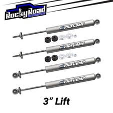 Pro Comp 3 Lift Monotube Shocks Set Of 4 For 1997-2006 Jeep Wrangler Tj