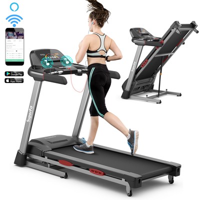 Folding Treadmill for Home Gym 4.75HP Treadmill w/Preset Program APP LED Display