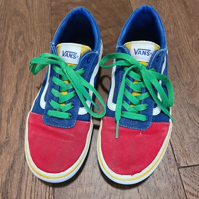 Size VANS Old Skool Colorblock Blue Green Red Yellow