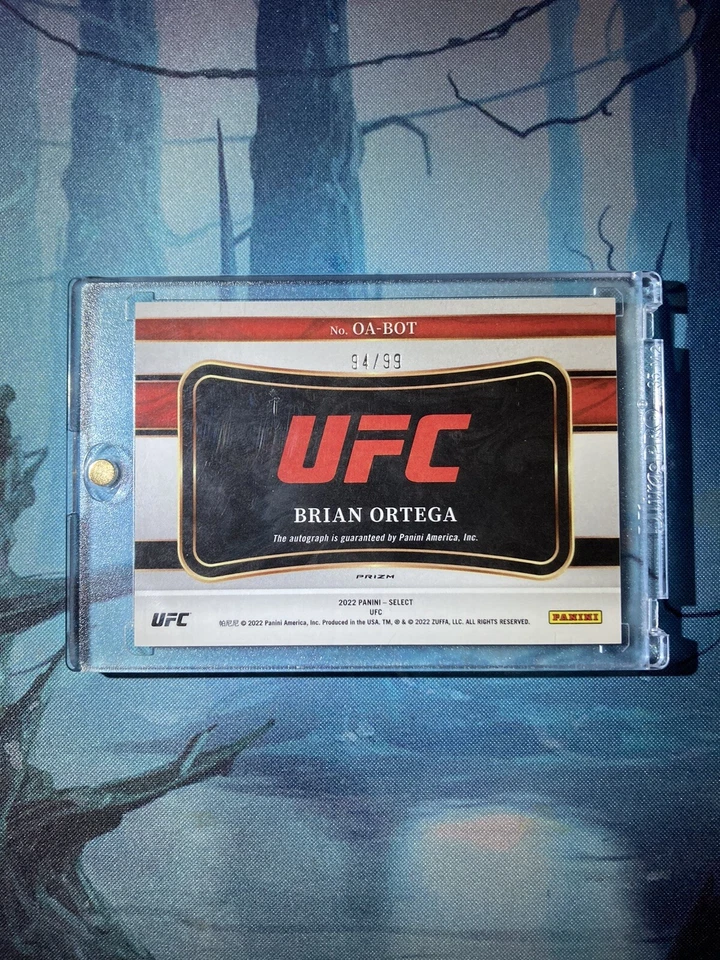 2022 Panini Select UFC - Octagon Action Signatures Red Prizm #OA-BOT Brian... - Image 2 of 4