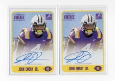 x2 Card 2021 Onyx Blue Ink John Emery #/400 Rookie Card RC Auto Lot