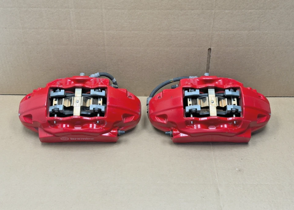 2018-2021 Kia Stinger Front & Rear Red Brembo Brake Caliper Set PO42 OEM - Image 2 of 4