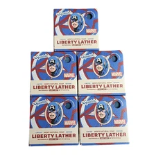 Lot of 5 Dr. Squatch Liberty Lather Captain America Natural Bar Soap 5 Oz