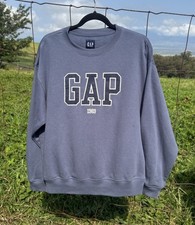 Gap logo 90s Y2K blue Crewneck Sweatshirt Medium