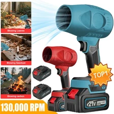 Leaf Blower, Handheld Electric Leaf Blower,21V Electric Cordless with 2x Battery