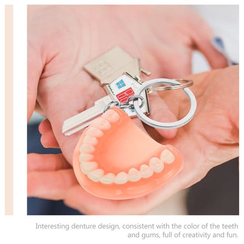 2 Pcs Denture Keychain Man Fun Keychains Halloween Gifts for Women Bulk - Foto 8 di 12