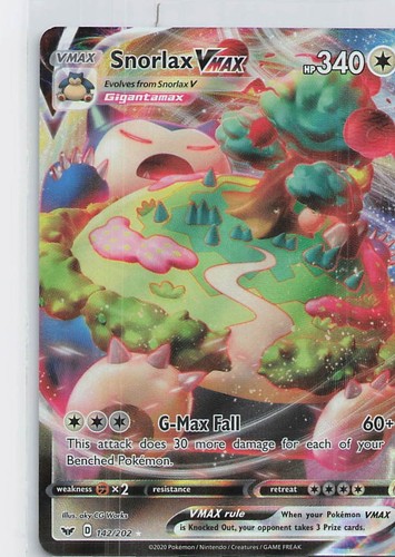 Snorlax VMAX Holo Ultra Rare SWSH01: Sword & Shield Base Set 142/202 NM