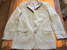 Levi's Action Suit Jacket,Gray Weaved,Lined,Sta Prest Mens Medium