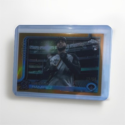 Topps Chrome Gold Agustin Ramirez Rookie Miami Marlins #23/50