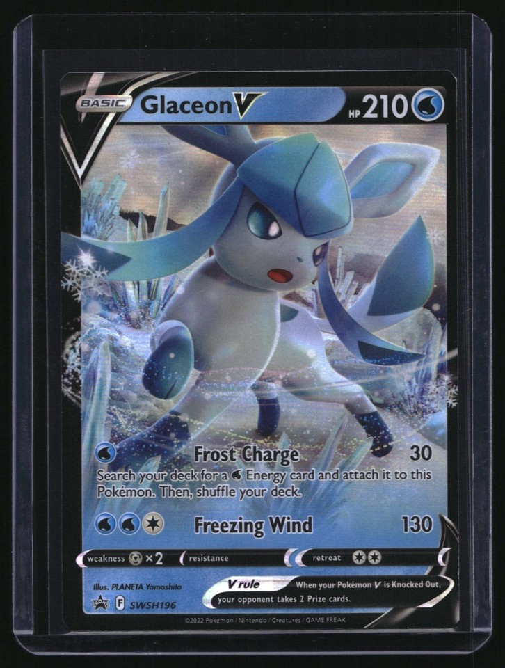 2022 Pokemon Glaceon V SWSH196 Black Star Promo Holo
