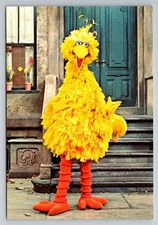 Vintage Big Bird Sesame Street Lithograph Postcard 1970s Dexter Press