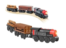 Motorized Train for Wooden Track, 3Pcs Train Toy Set for 3 4 5+Year... Fast Ship