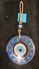 Evil Eye Glass Wall Hanging Decor 4.5"