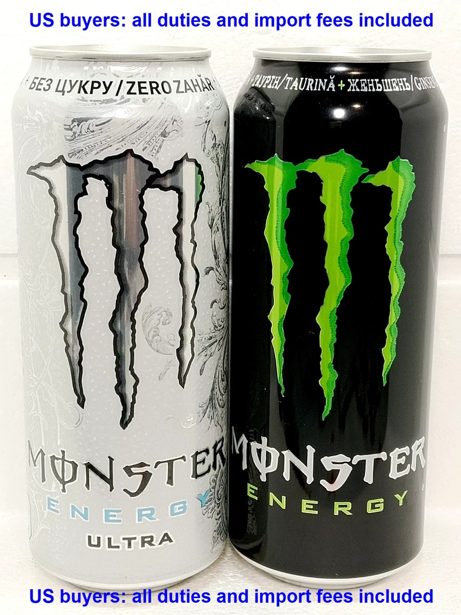 Monster Energy Ultra & Classic 500ml Empty Cans Set 2 Ukraine