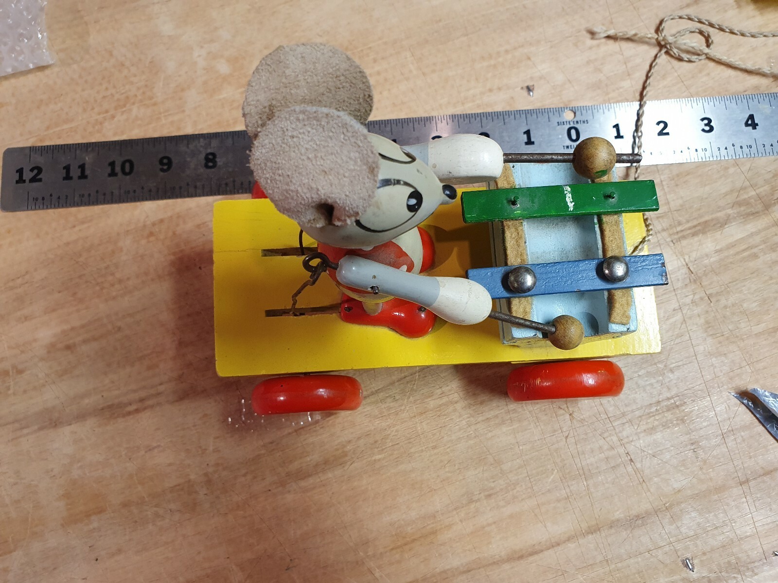 Cool Mouse Xylophone Wooden Pull Toy Works | eBay
