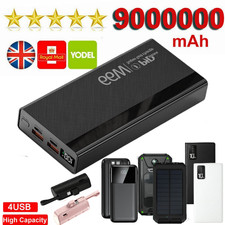 9000000mAh Power Bank 4 USB LED Fast Charger Battery Pack for Mobile Phone