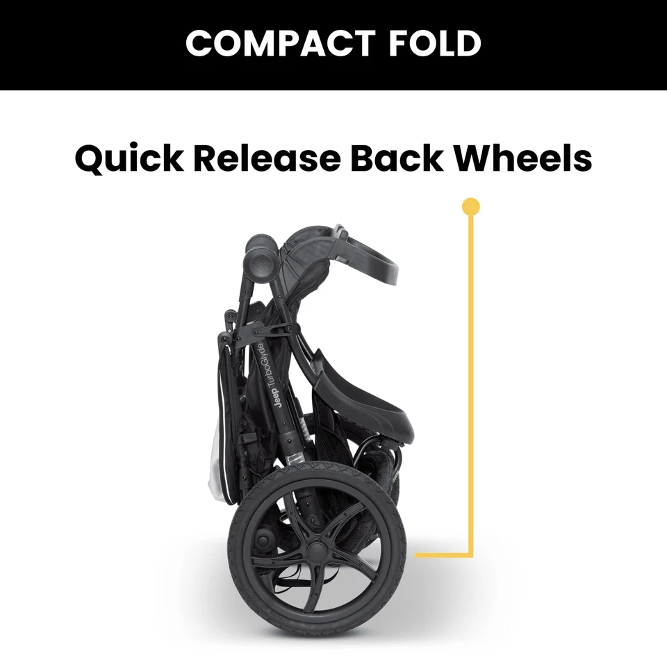 🚙 Cochecito para correr Jeep TurboGlyde de Delta Children - negro Foto 3 de 4