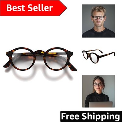 Elegant Matte Brown Tortoiseshell Readers with UV Coating - Unisex Fit