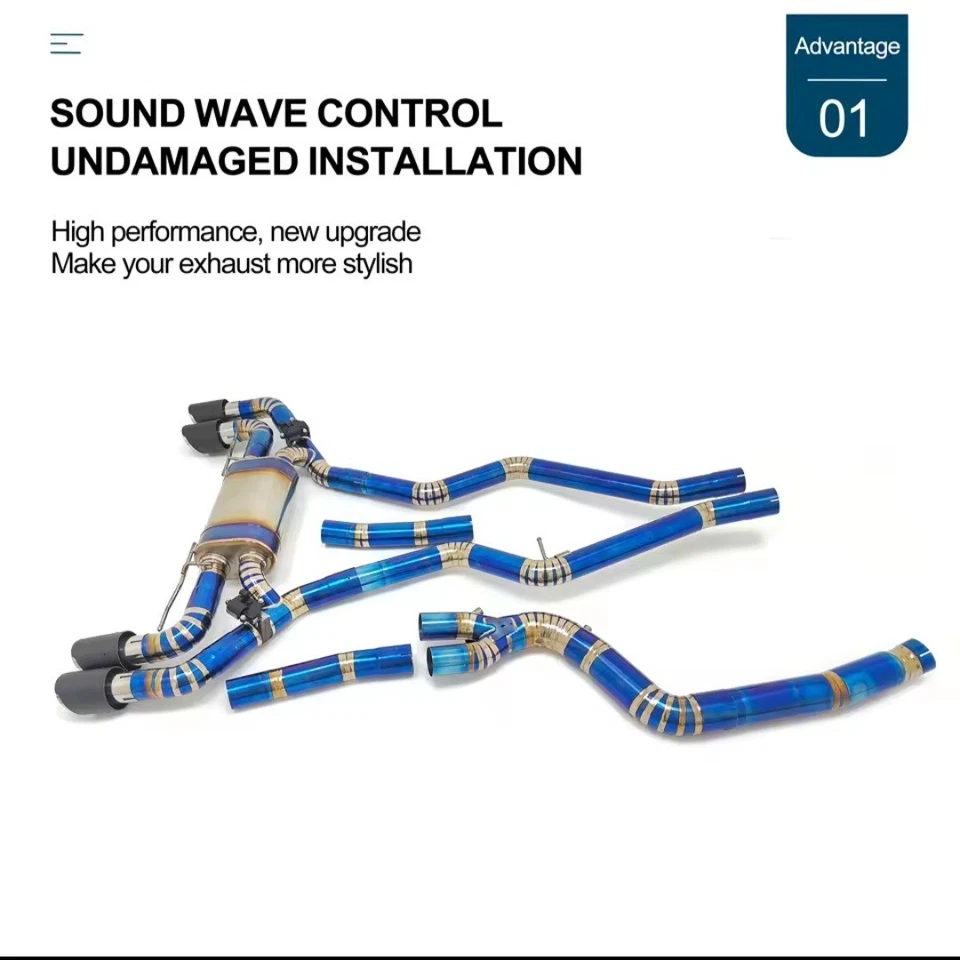 BMW M240i G42 M340i G20 M440i G22 B58 3.0T tubo de escape válvula Catback com - Imagem 2 de 4