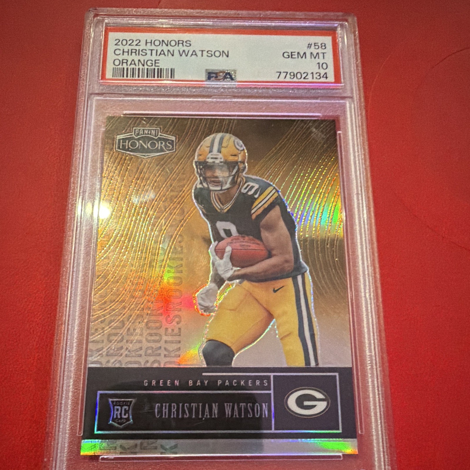 Christian Watson Panini Honors #58 Orange