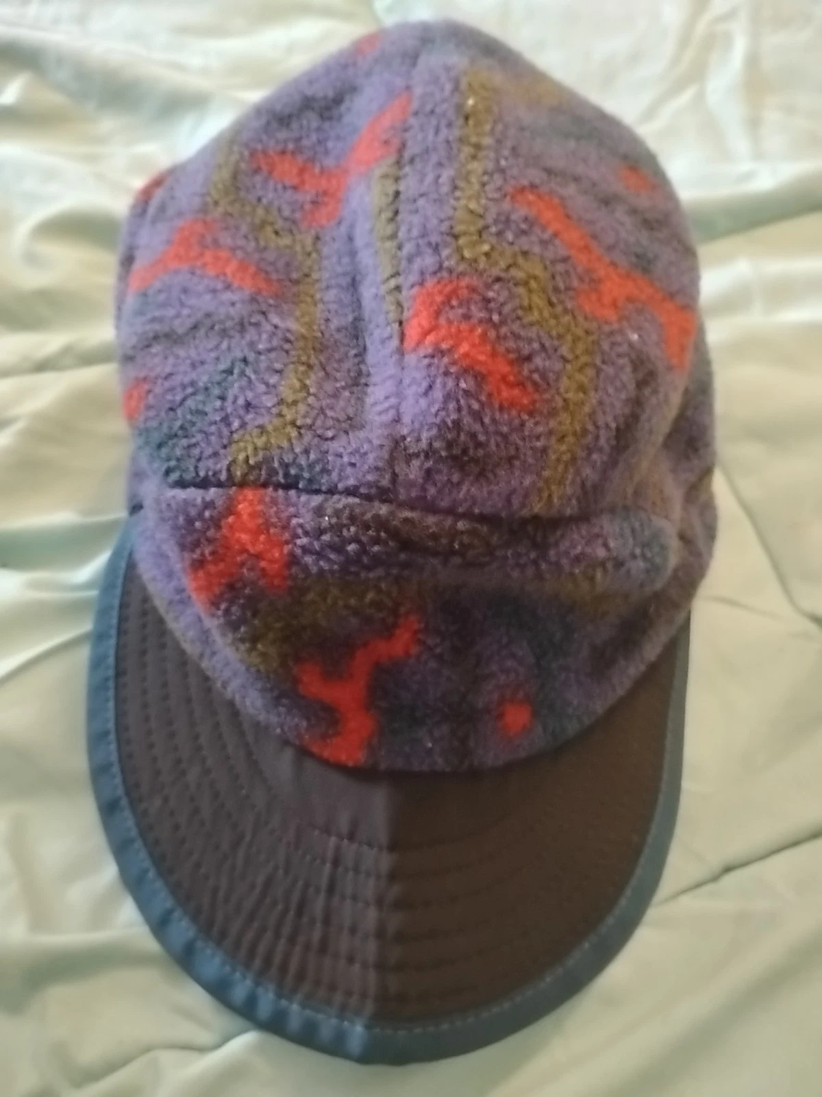 Vintage 90's Made in USA Patagonia Synchilla Fleece Duck Bill Hat Sz Large Rare