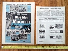 Disney Blue Men of Morocco Short Exhibitor Manual Pressbook Kit Laminated