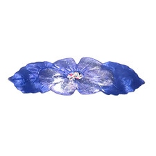 Purple Blue Floral Hair Barrette Tension Clipchurch Party Spring