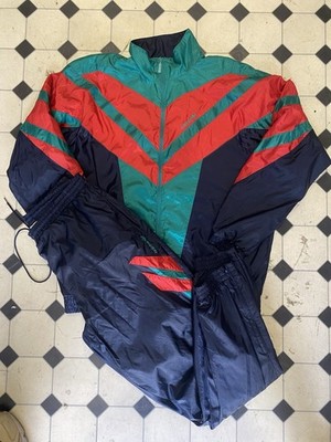 Adidas Trainingsanzug D8 Tennis Rare Vintage Collector L XL Nylon TRACKSUIT