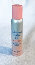 Johnson's Baby Oil Body Moisturizing MOUSSE 5.75 Oz Made In USA Partially Used