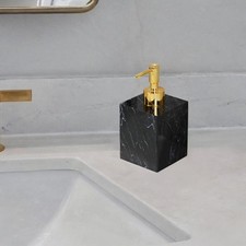 Liquid Soap Dispenser with Marble Design, 400ml Pump Container for Home And