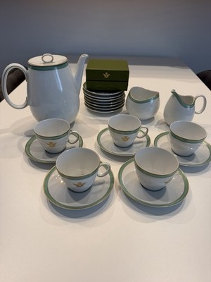 Ultra Rare Rosenthal Saudi Arabian Airlines First Class Coffee Tea Set 22pc MINT