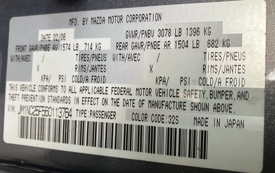 06-15 Mazda Miata MX5 MX-5 NC OEM Rear Subframe Craddle Crossmember Complete - Image 3 of 3