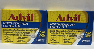 #ad #ad 2 Advil Multi Symptom Cold and Flu 2 Packs 20 coated tablets each Exp:05 27 $16.99