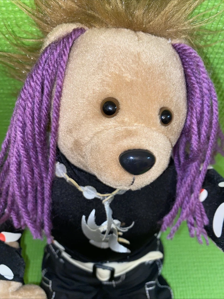 WWE WWF Jeff Hardy Peluche Oso 18" Lucha Libre Peluche 2006 RARO Foto 2 de 4