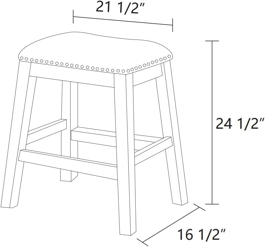 Bar/Counter/Saddle/Vanity Stools, Modern Small Height Barstools Wooden Upholster - Image 3 of 4