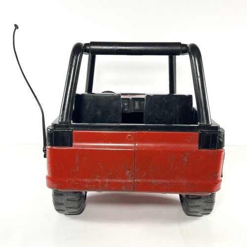 Vintage Tonka MR-970 Bronco Jeep Pressed Metal Red Black interior 1970’s 17 Inch - Picture 11 of 19