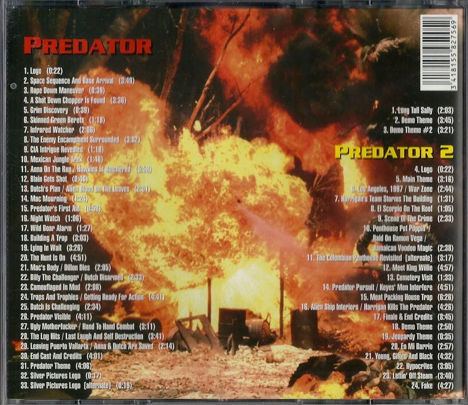 SC - 2CD PREDATOR / PREDATOR 2 (Complete Motion Picture Score) - Alan Silvestri - Bild 2 von 2