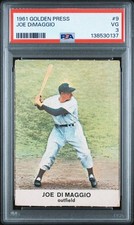 1961 Golden Press Joe DiMaggio #9 PSA 3 New Label