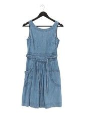 FatFace A-Line Midi Dress UK8 in Blue