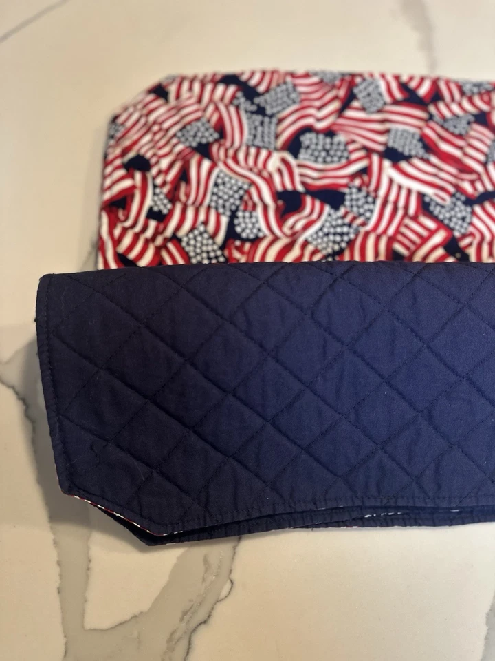 American Flag Quilted Table Placemats Set of 5 Patriotic Fabric Placemats Clean - Image 3 of 4