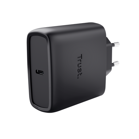25523 Trust Maxo Caricabatteria USB-C GaN da 65 W - Nero EU - Immagine 2