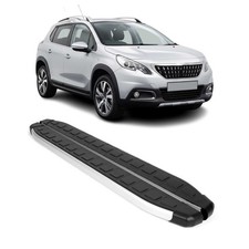 Seitenschweller Seitenbretter Trittbretter für Peugeot 2008 2013-17 Alu Schwarz