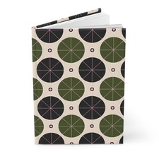 Geometric Circle Pattern Hardcover Journal  Matte Sketch Notebook  Daily Diary