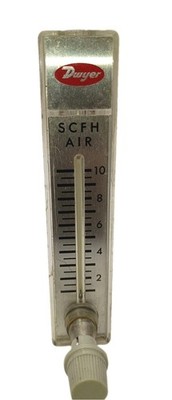 Dwyer RMA-5 Rate-Master 1-10 SCFH Air Flowmeter Rotameter 100 PSI Valve