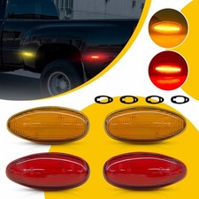 Led Side Marker Lights Amber Red For 2001-2014 Chevrolet Silverado 2500hd 3500hd