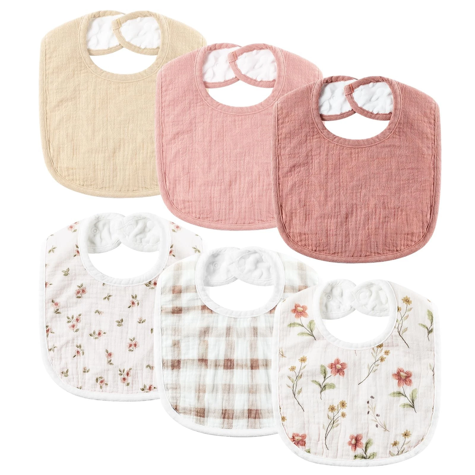 Muslin Baby Bib Unisex Boy Girl Cotton Drool Teething 6 PCS Set Part Fit Kit
Opens in a new window o