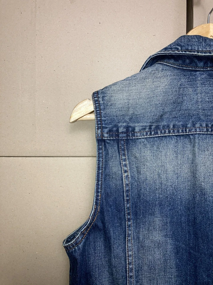 G-STAR RAW VINTAGE MEN’S DENIM VEST GILET BLUE SIZE M CASUAL Y2K STREET WEAR - Image 4 of 4