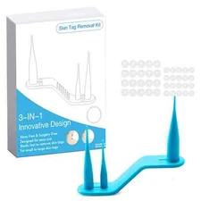 Auto Skin Tag Removal Kit Painless Wart Cleaner Mole Pen Facial Beauty Swab New